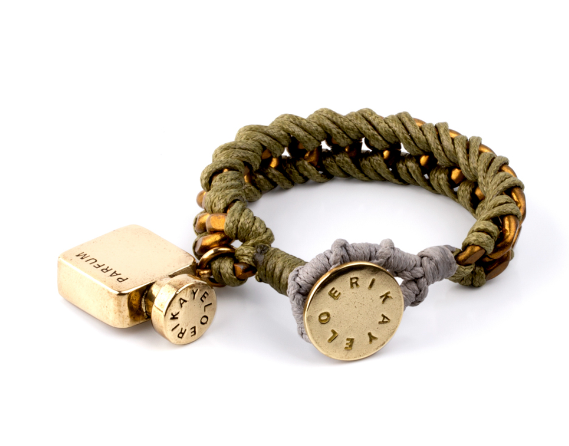 Olive Green Parfum Interwoven Bracelet