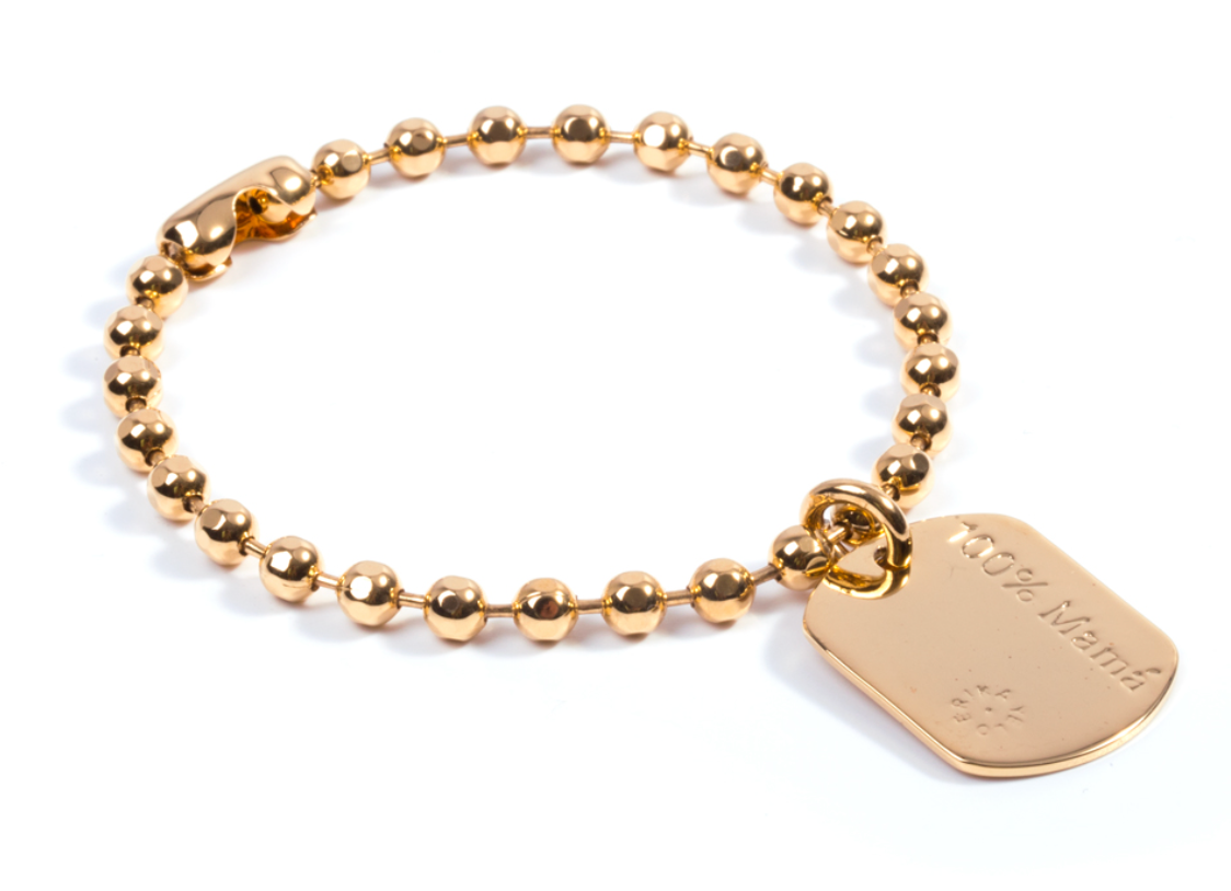 Ballchain 4mm Bracelet 100% mamá Charm