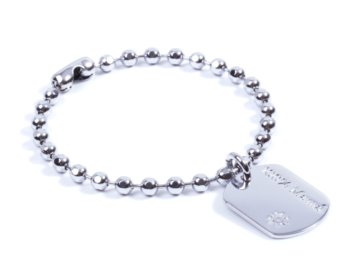 Ballchain 4mm Bracelet 100% mamá Charm