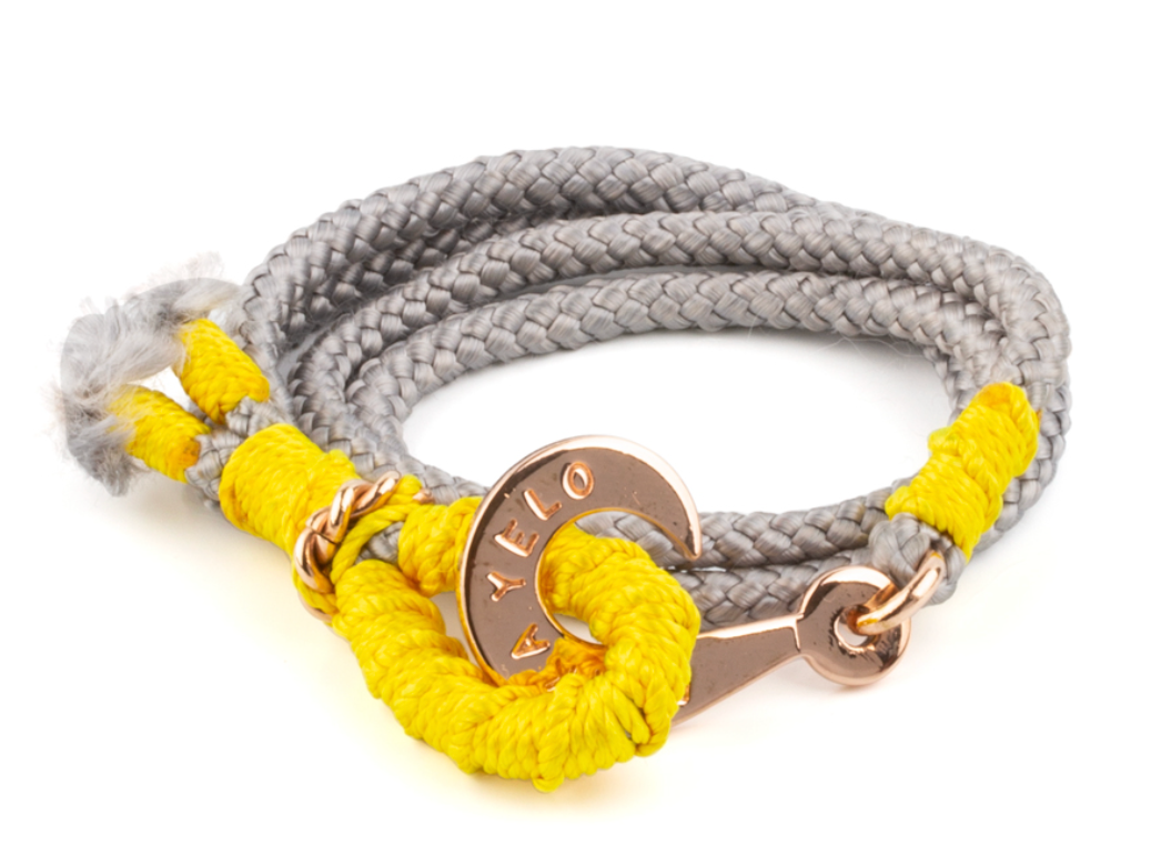 Nautical Hook Gray Cord Bracelet