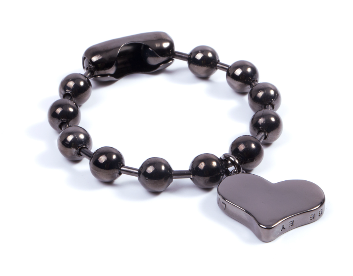 Liebe Heart Army Ball Chain Bracelet 10mm