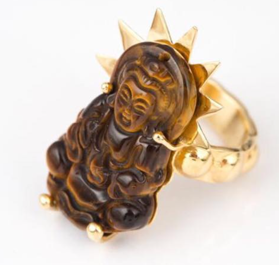 Tiger Eye Buddha Ring – One of a Kind