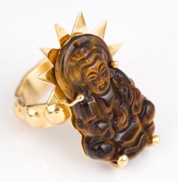 Tiger Eye Buddha Ring – One of a Kind