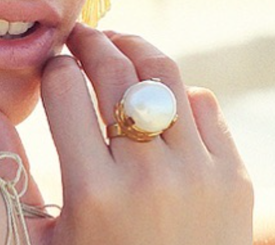 Divine Pearl Adjustable Ring
